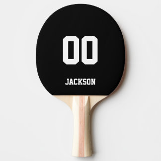 Raquete De Ping Pong Número de Nome Personalizado Azul