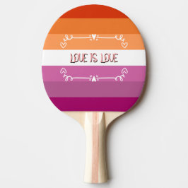 Raquete De Ping Pong O amor é o Mês do Orgulho do Ping Pong Paddle