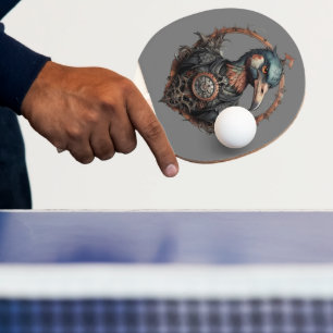 Raquete De Ping Pong "O Bico de Ferro: Um Ibis Steampunk"