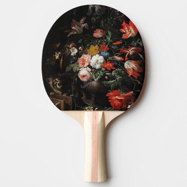 Raquete De Ping Pong O Buquê derrubado de Abraham Mignon (Frente)