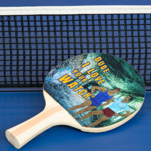 Raquete De Ping Pong O cara do SlipperyJoe's ama seu relógio arte LGBTQ