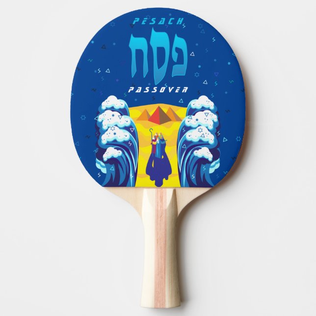 Raquete De Ping Pong O êxodo de Moses e Israelitas da Passover do Egito (Frente)