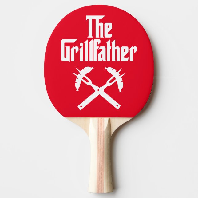 Raquete De Ping Pong O Grilldad Com Cães Quentes (Frente)