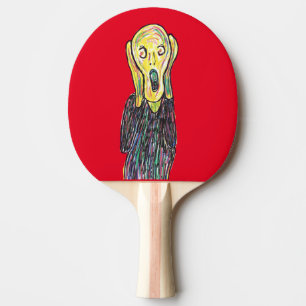Raquete De Ping Pong O gritar assustador de mesa de pingue-pongue