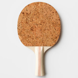 Raquete De Ping Pong O olhar da grão da madeira do Burl da cortiça da