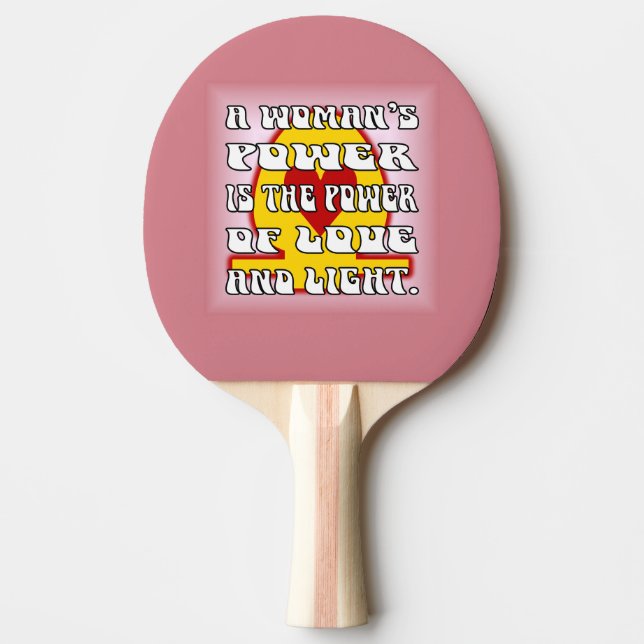 Raquete De Ping Pong O poder da mulher (Frente)
