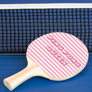 Raquete De Ping Pong O rosa listra a RAINHA de PING PONG