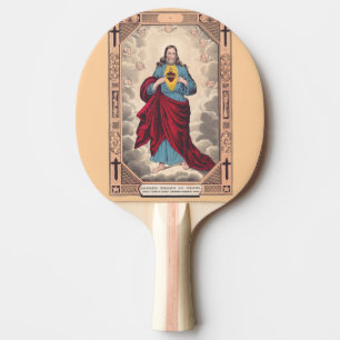 Raquete De Ping Pong O Sagrado Coração de Jesus