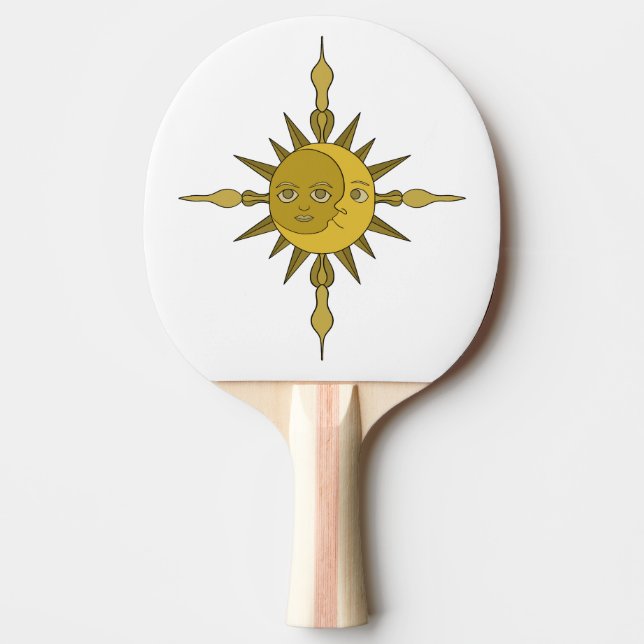 Raquete De Ping Pong O Sol e a Lua (Frente)