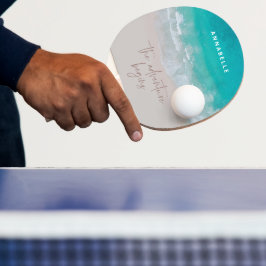Raquete De Ping Pong oceano de praia em areia tropical a aventura começ