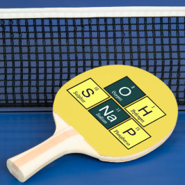Raquete De Ping Pong Oh Snap Funny Element Chemistry Professor de Quími
