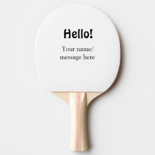 Raquete De Ping Pong Olá adicionar mensagem de nome simples item de neg
