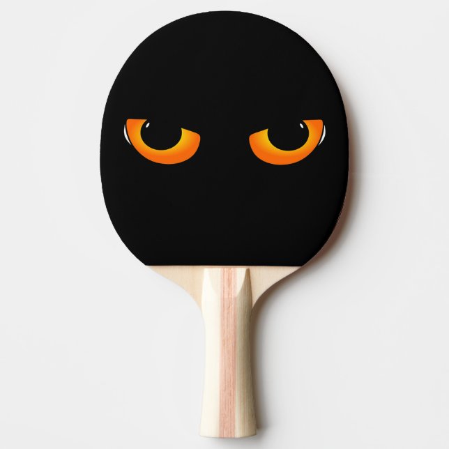 Raquete De Ping Pong Olhos de Gato Louco (Frente)