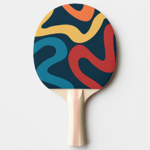 Raquete De Ping Pong Ondas abstrato coloridas