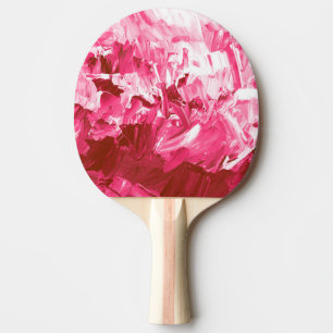 Raquete De Ping Pong Ondas de Tinta Rosa abstrato