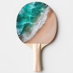 Raquete De Ping Pong Ondas em Sandy Beach