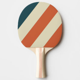 Raquete De Ping Pong Ondas Retrô Listras Negritas