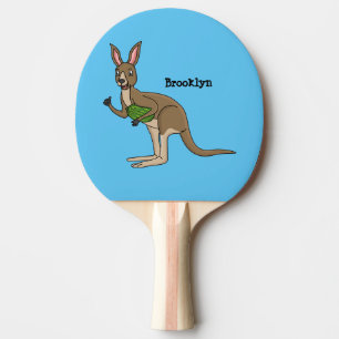 Raquete De Ping Pong Óptica ilustração de canguru australiano feliz