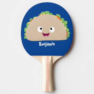 Raquete De Ping Pong Óptica ilustração do desenho animado do taco feliz