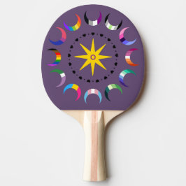 Raquete De Ping Pong Orgulho das Luas Crescentes Queer