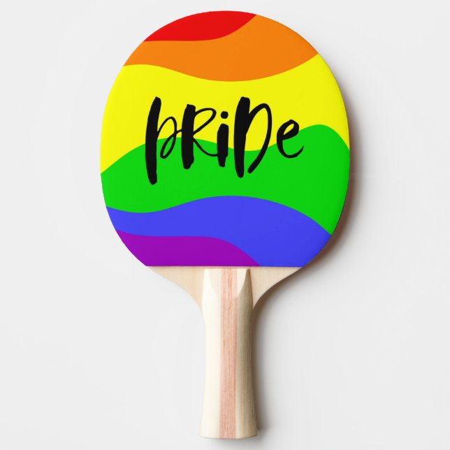 Raquete De Ping Pong Orgulho Moderno do Arco-Íris (Frente)