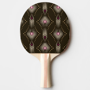 Raquete De Ping Pong Ornamento Geométrico Antiguo Art Deco