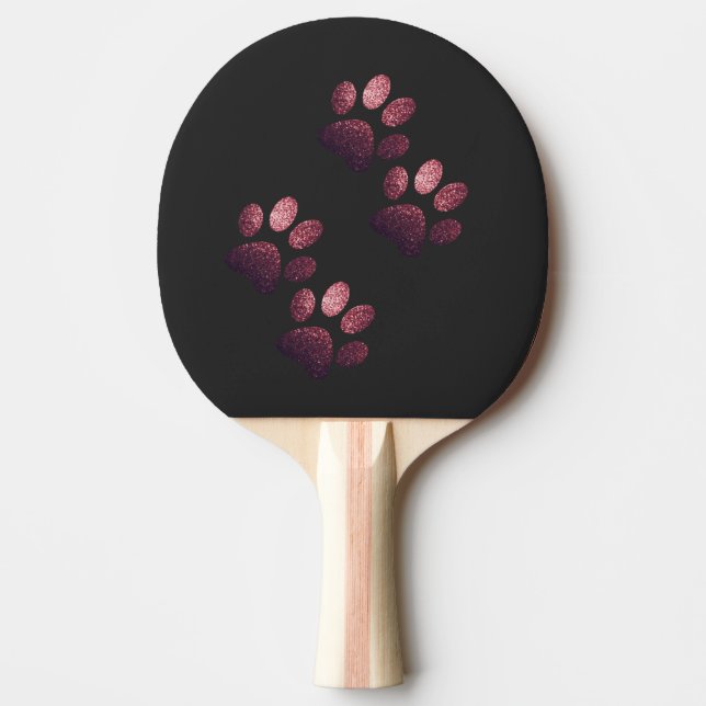 Raquete De Ping Pong Os amigos do cão brilham vermelho escuro (Frente)