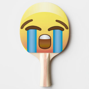 Raquete De Ping Pong Os rasgos tristes de grito Emoji enfrentam a pá de