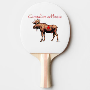 Raquete De Ping Pong Pá canadense de Pong do sibilo dos alces