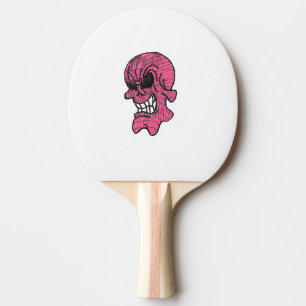 Raquete De Ping Pong Pá cor-de-rosa de Pong do sibilo do crânio