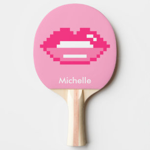 Raquete De Ping Pong Pá cor-de-rosa do pong do sibilo do ténis de mes