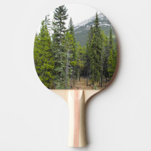 Raquete De Ping Pong Pá da cena da floresta e da montanha