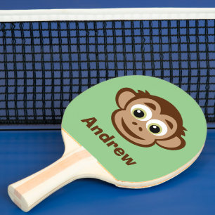 Raquete De Ping Pong Pá de pingue-pongue de macaco engraçado para a tên