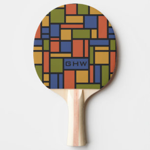 Raquete De Ping Pong Pá de pingue-pongue de monograma personalizado de 