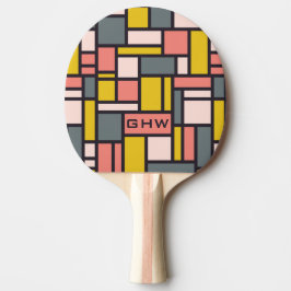 Raquete De Ping Pong Pá de pingue-pongue de monograma personalizado de 