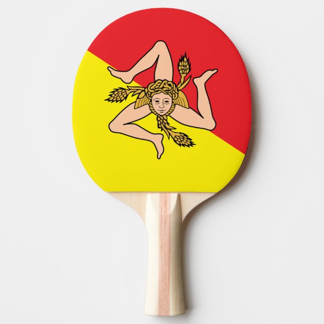 Raquete De Ping Pong Pá de pingue-pongue Patriótico com Bandeira da Sic (Frente)
