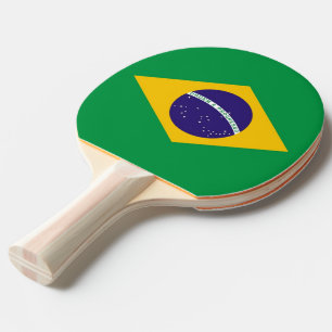 Raquete De Ping Pong Pá do pong do sibilo com a bandeira de Brasil