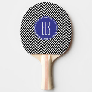 Raquete De Ping Pong Pá preta de Pong do sibilo de Herringbone do