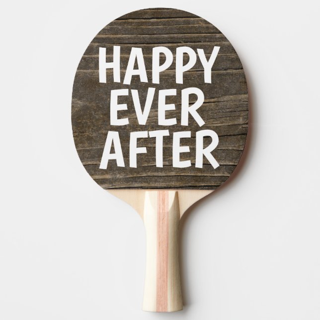 RAQUETE DE PING PONG PADDLE DO PRESENTE DE CASAMENTO, FELIZ A TODOS DEP (Frente)