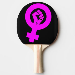 RAQUETE DE PING PONG PADDLES DE PINTURA DO SÍMBOLO FEMINISTA
