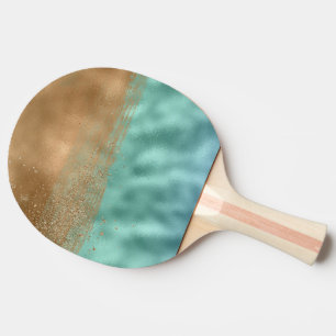 Raquete De Ping Pong Padrão Abstrato Colorido de Lagoa Tranquila