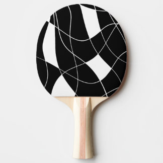 Raquete De Ping Pong padrão abstrato preto e branco moderno
