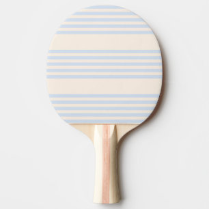 Raquete De Ping Pong Padrão azul claro e bege de cinco faixas