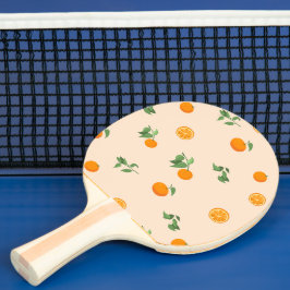 Raquete De Ping Pong Padrão clássico de citrino de fruta laranja 
