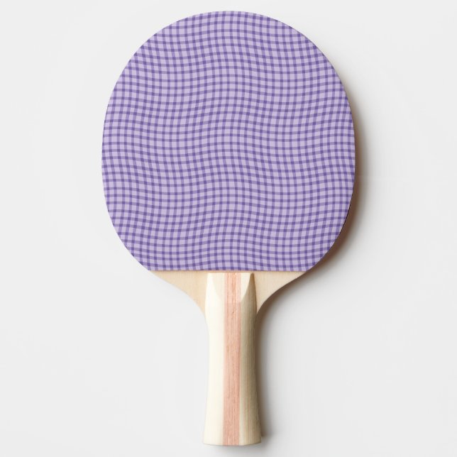 Raquete De Ping Pong Padrão contínuo xadrez de xadrez roxo (Frente)