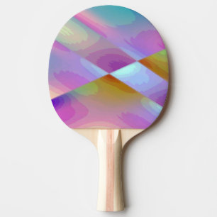 Raquete De Ping Pong Padrão de abstrato multicolorido púrpura rosa edit