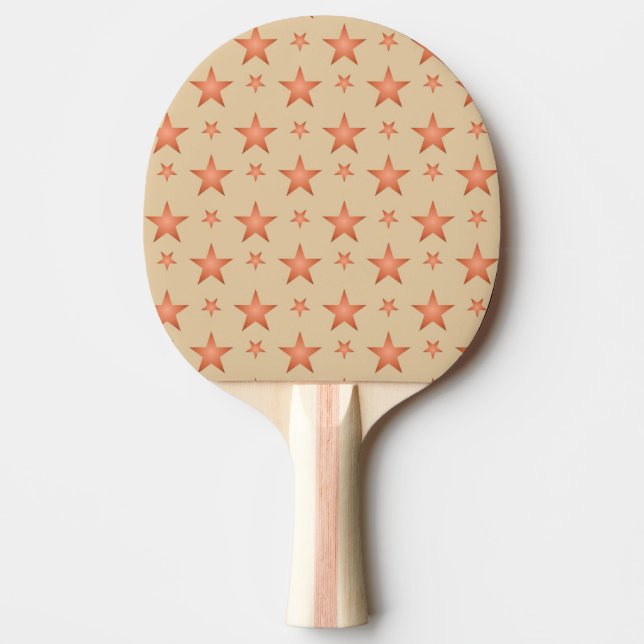 Raquete De Ping Pong Padrão de amido em laranja de gradiente de terraco (Frente)
