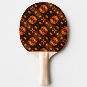 Raquete De Ping Pong Padrão de Arte Abstrata Boho Moderno Elegante Dour