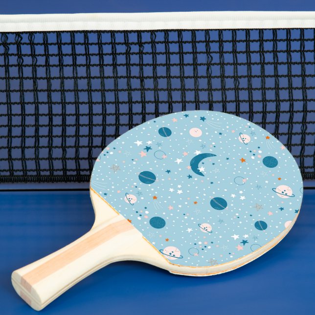 Raquete De Ping Pong Padrão de Céu Azul e Espaço (Insitu)