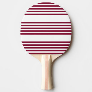 Raquete De Ping Pong Padrão de cinco faixas vermelho e branco borromado